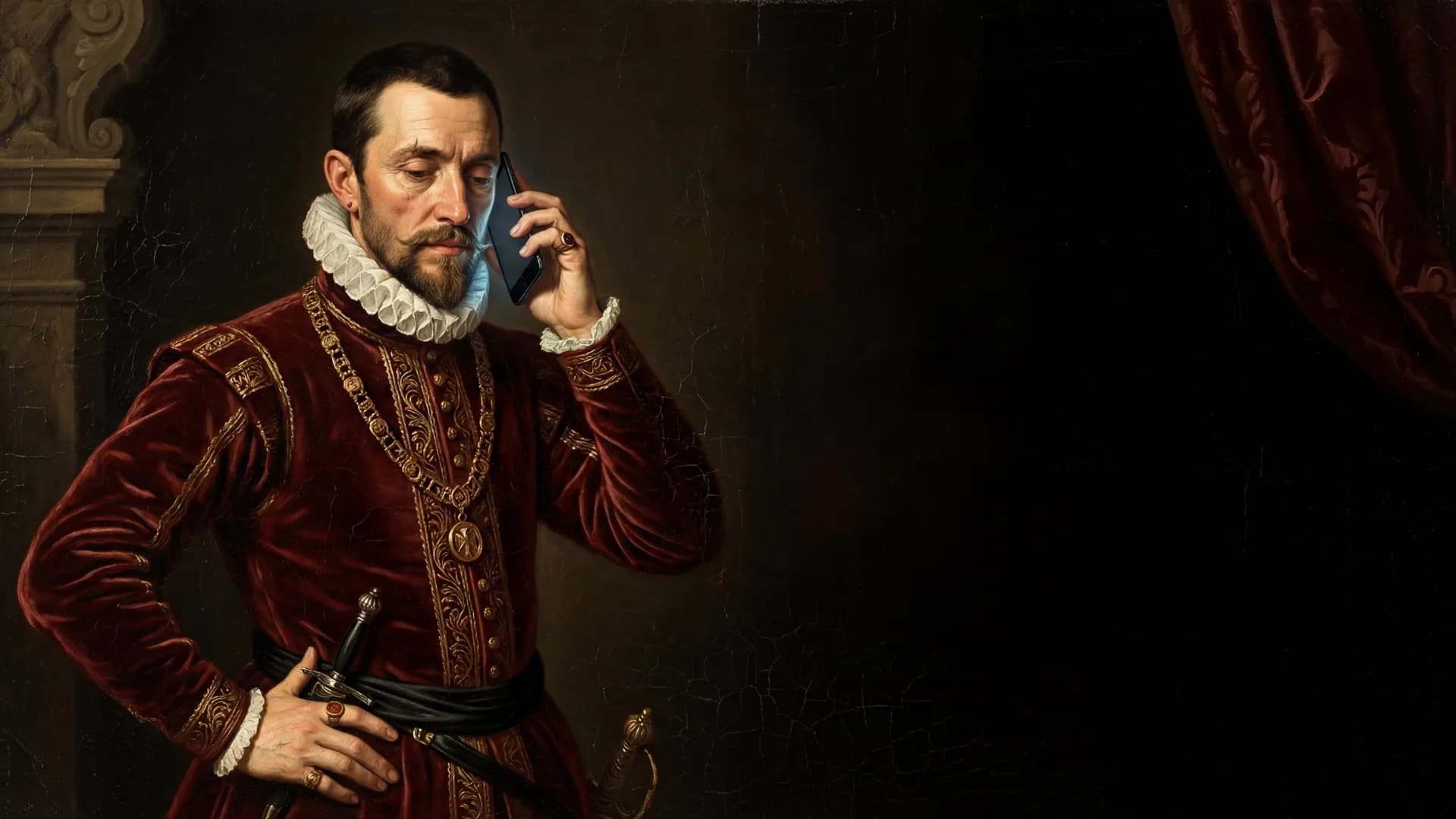 Renaissance-style painting with modern tech, representing the CodeYourDash community