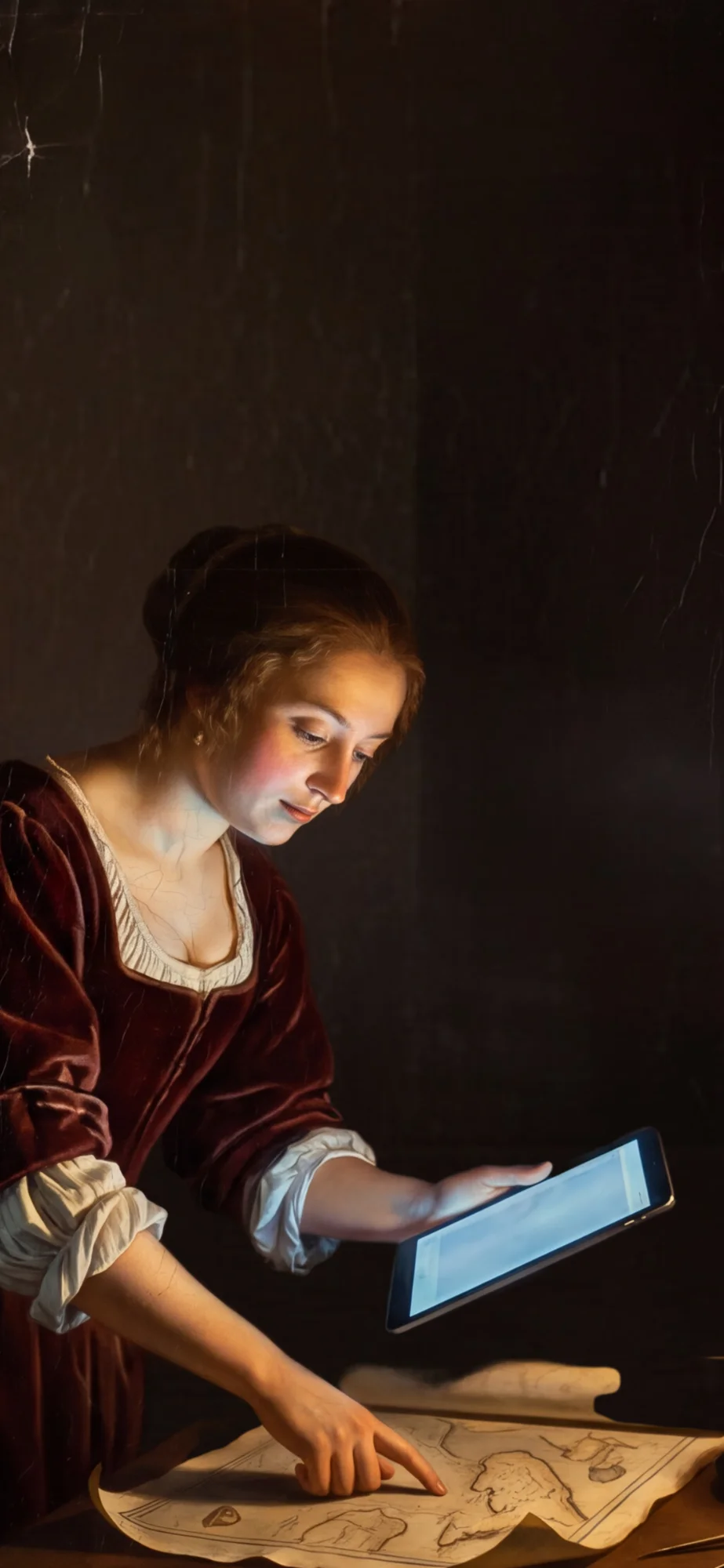 Renaissance-style painting with modern tech, representing the CodeYourDash community
